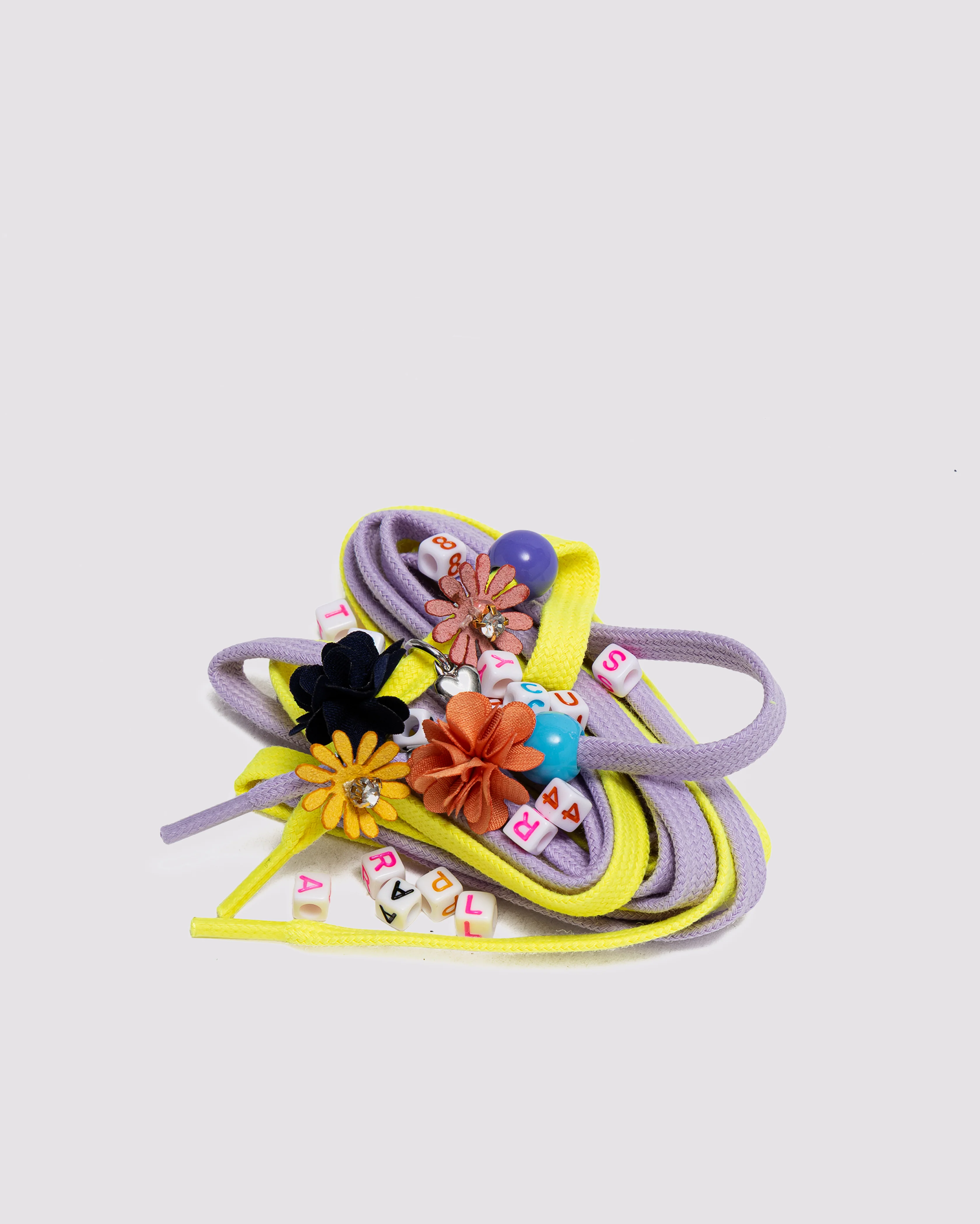 Charm Shoelaces Yellow/Purple - Image 6